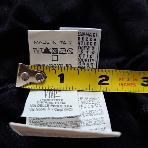 VDP Women's Italian Poker Black Dress with Crystals Size 42 / S - Picture 12 of 12